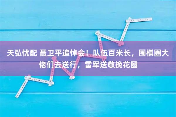 天弘忧配 聂卫平追悼会！队伍百米长，围棋圈大佬们去送行，雷军送敬挽花圈